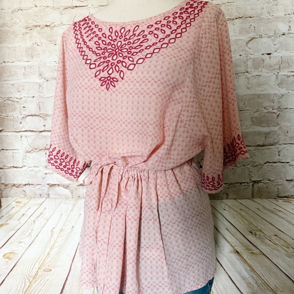 One September drawstring boho blouse